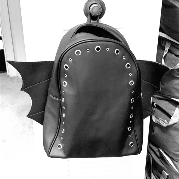 Handbags - Black bat backpack